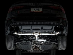 Audi S3 Performance Exhaust - AWE Tuning - Track Edition, Cat Back - Diamond Black - `22-`24